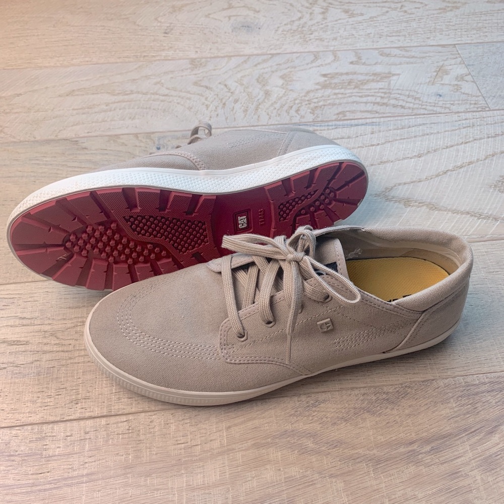 Caterpillar Mens Passport Shoes Size 11 Canvas Tan